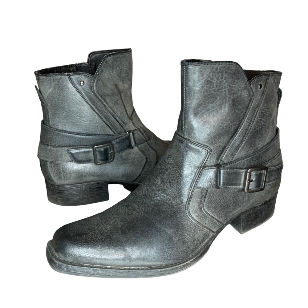 Rock Republic Men’s 12 Boots Distressed Grey Zippered Ankle Chukka Boots size 12